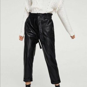 MANGO Faux-leather pants SIZE M